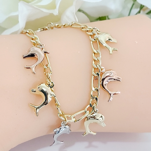 Dolphine Bracelet 18k Gold Plated - Picture 1 of 5